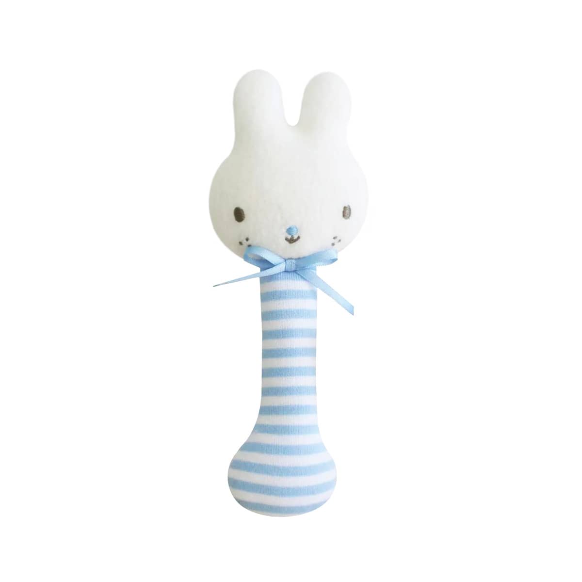 Alimrose Stick Rattle - Baby Bunny - Blue