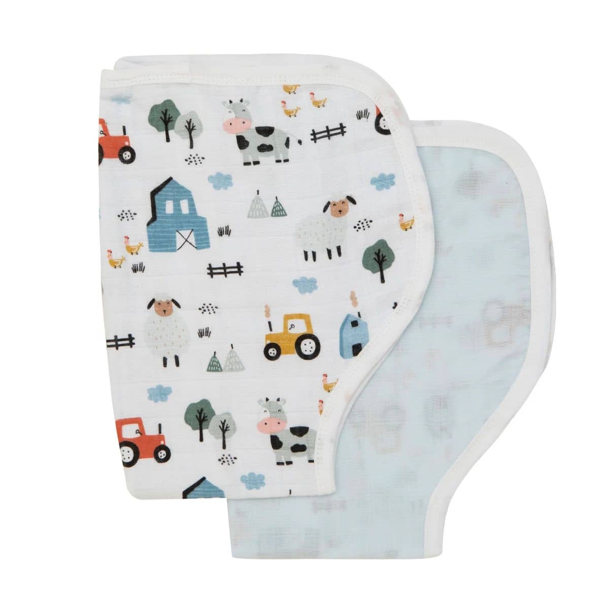 All4Ella Organic Burp Cloths - Barnyard