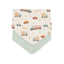 All4Ella Reversible Bandana Bibs 2pk - Blue Trucks