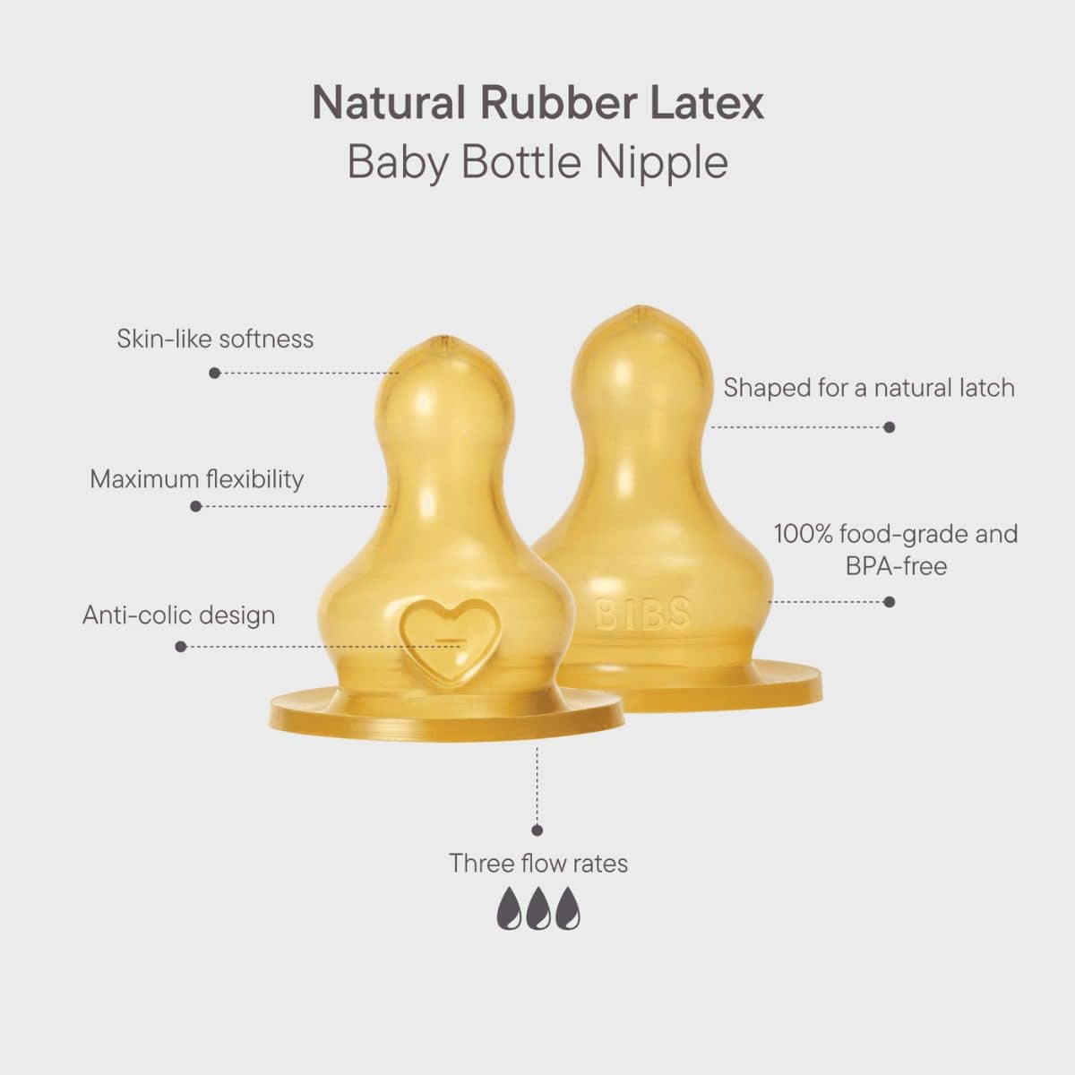 BIBS Baby PP Bottle - Latex Teat - 270ml