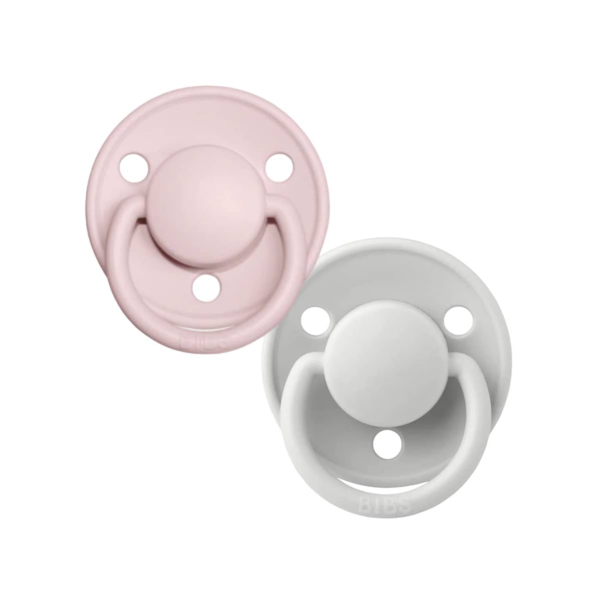 BIBS De Lux Dummies - Round | One Size | Silicone - Haze Blossom