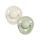 BIBS De Lux Dummies - Round | One Size | Silicone - Ivory Sage