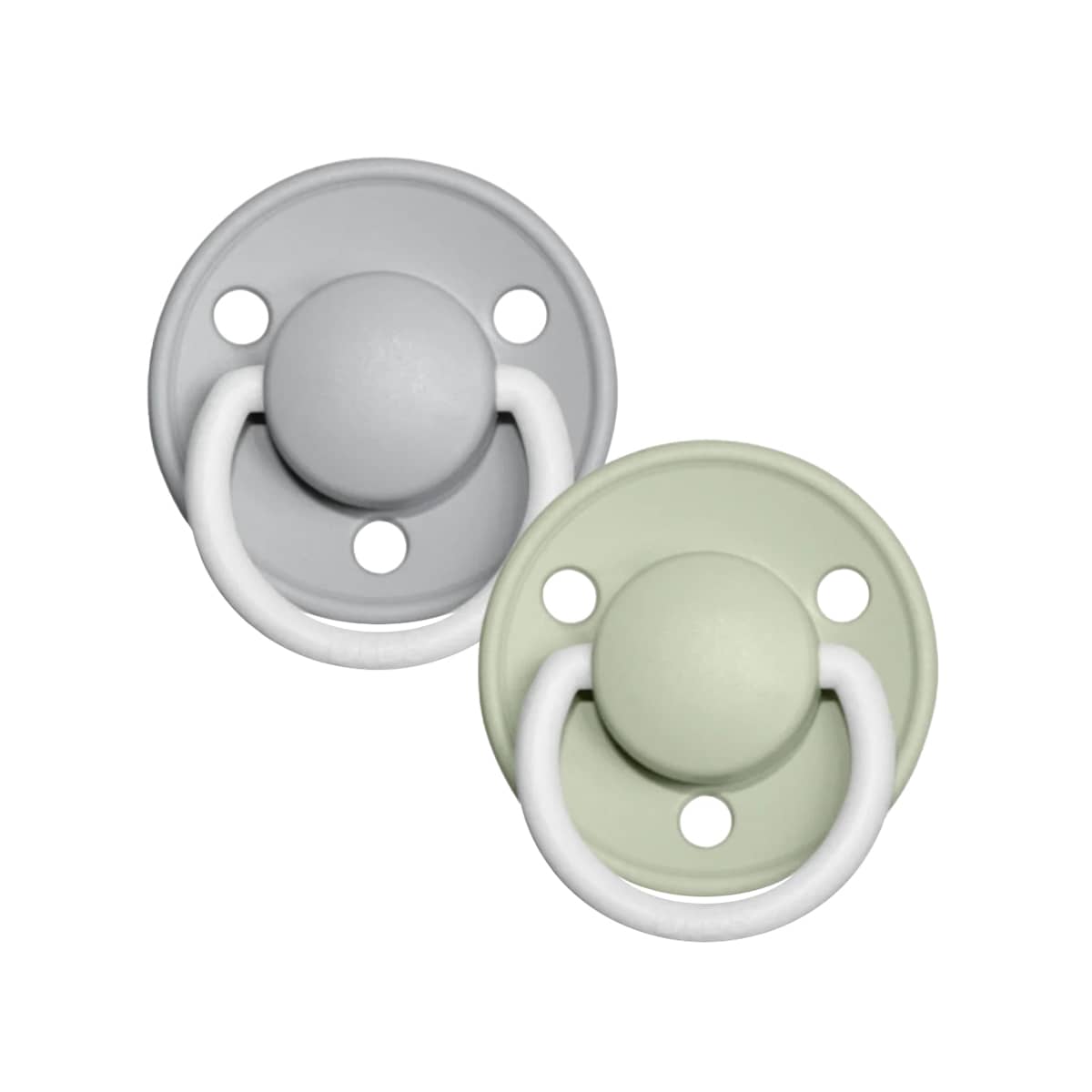 BIBS De Lux Dummies - Round | One Size | Silicone Night - Sage Cloud