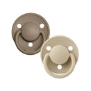 BIBS De Lux Dummies - Round | One Size | Silicone - Vanilla Dark Oak