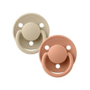 BIBS De Lux Dummies - Round | One Size | Silicone - Vanilla Peach