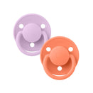 BIBS De Lux Dummies - Round | One Size | Silicone - Violet Sky Papaya