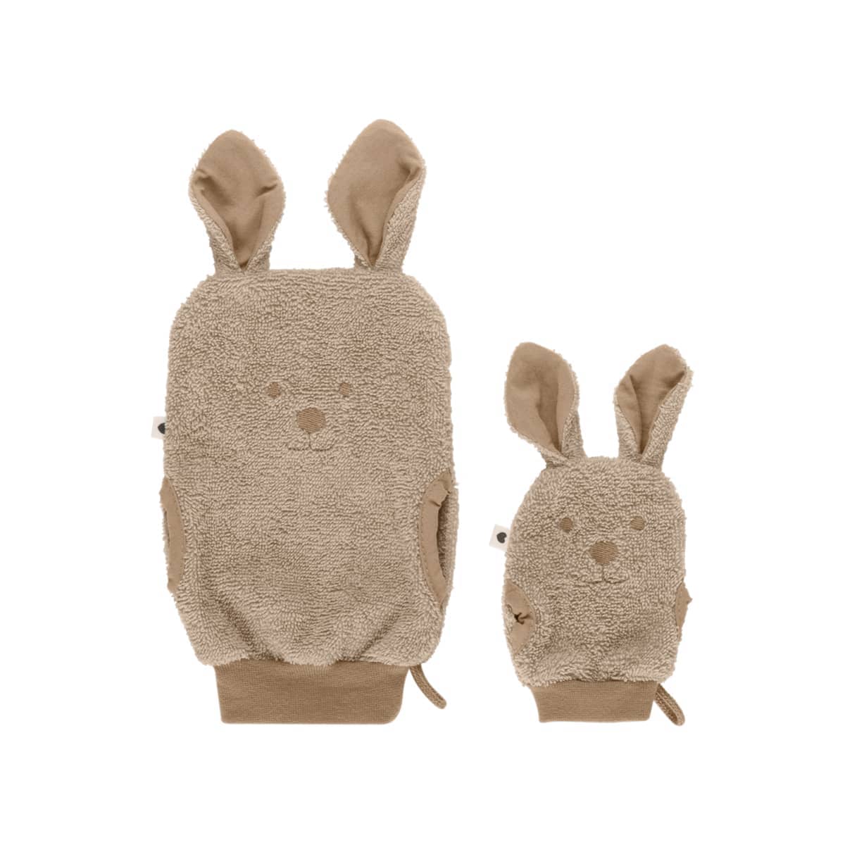 BIBS Kangaroo Washcloth Set - Vanilla