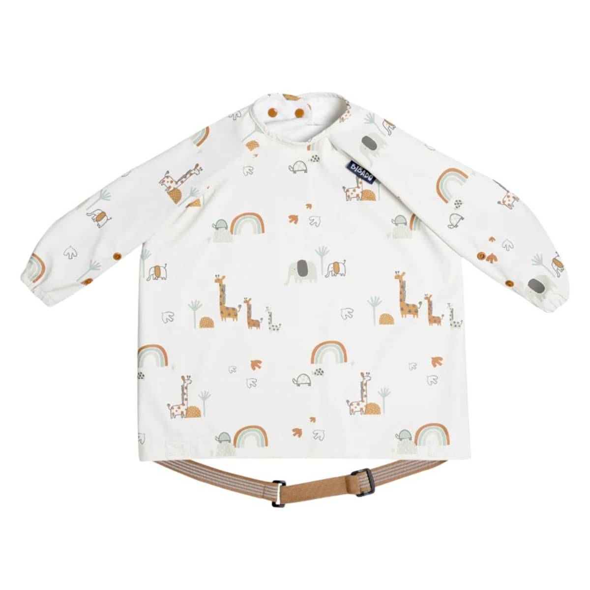 BIBaDO Baby Coverall Bib - Long Sleeve - Serengeti Spaghetti