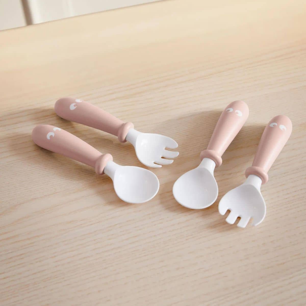 BabyBjorn Baby Spoon and Fork Set - Powder Pink