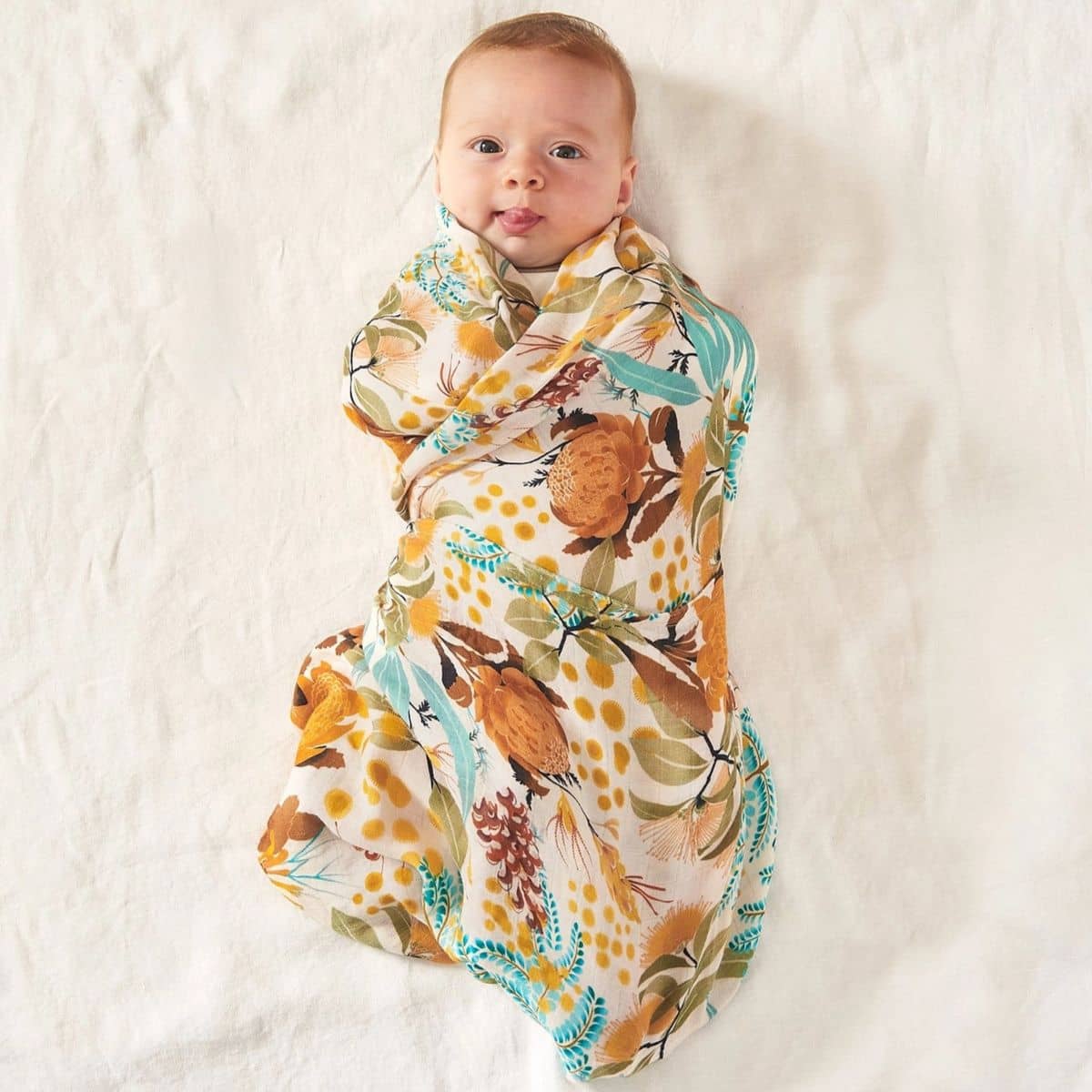 Banabae Bamboo / Organic Cotton Swaddle - Wattle Wander