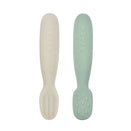 Beaba Silicone Pre-Spoon Set - Sage/Grey