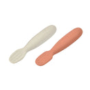 Beaba Silicone Pre-Spoon Set - Terracotta/Grey