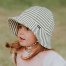 Bedhead Baby Bucket Hat with Strap - Limited Edition - Khaki Stripe