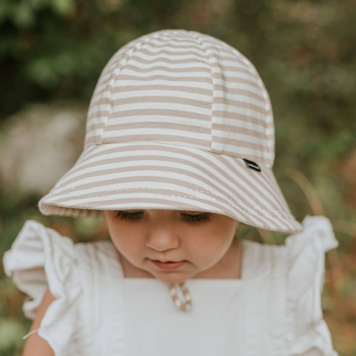 Bedhead Baby Bucket Hat with Strap - Limited Edition - Natural Stripe