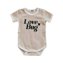 Bencer & Hazelnut Short Sleeve Bodysuit - Love Bug - Beige