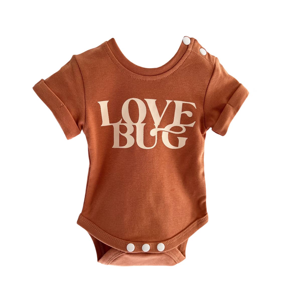 Bencer & Hazelnut Short Sleeve Bodysuit - Love Bug Rust