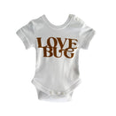 Bencer & Hazelnut Short Sleeve Bodysuit - Love Bug - White