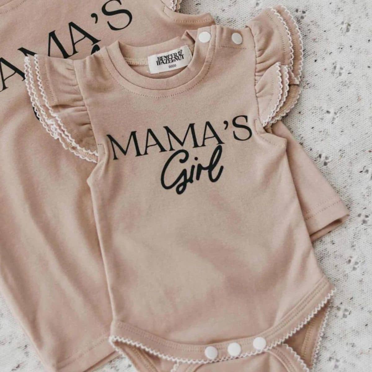 Bencer & Hazelnut Short Sleeve Bodysuit - Mama's Girl