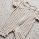 Bencer & Hazelnut Summer Zipsuit Romper - Gingham