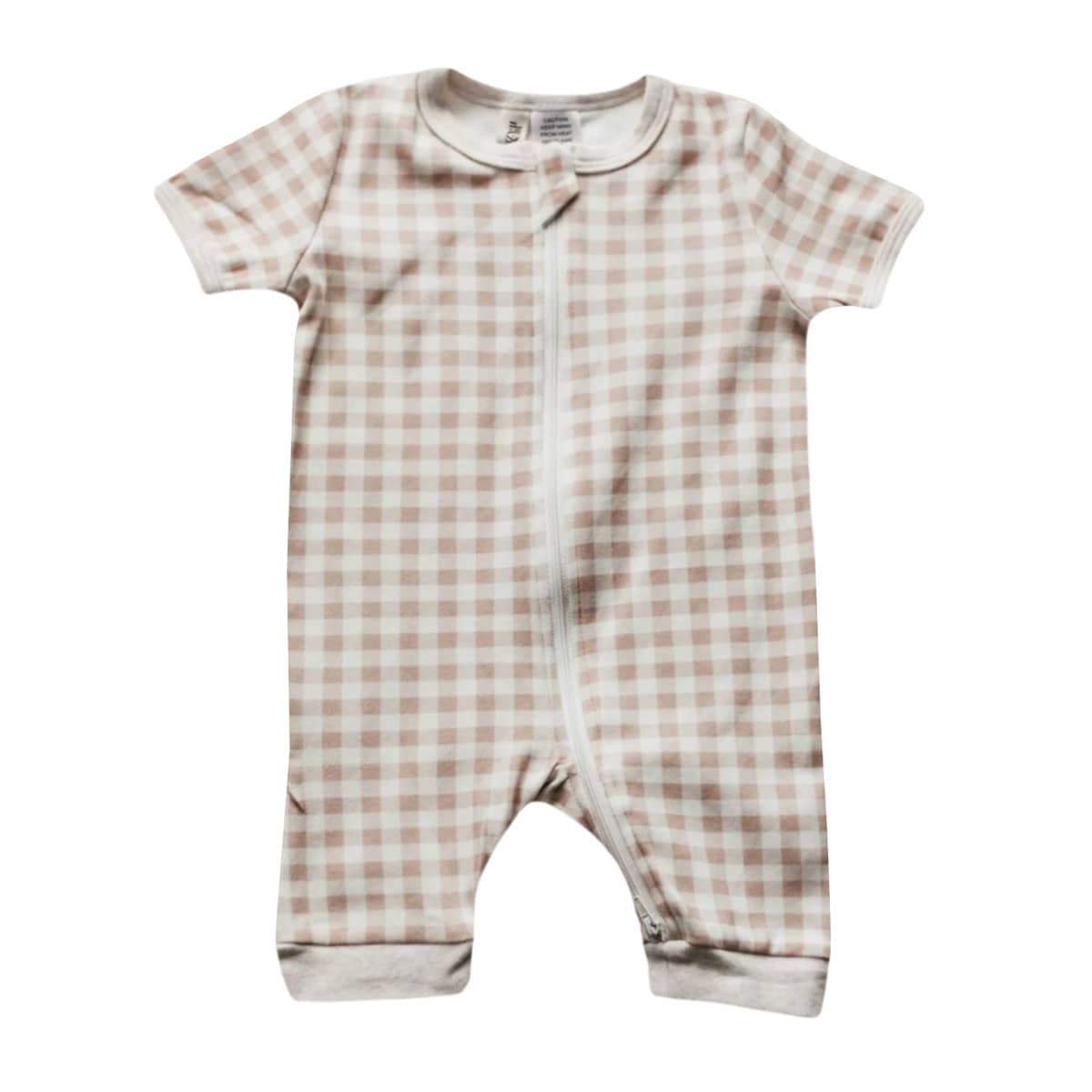 Bencer & Hazelnut Summer Zipsuit Romper - Gingham