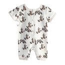 Bencer & Hazelnut Summer Zipsuit Romper - Pointelle Bunny