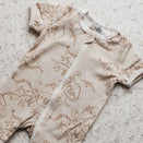 Bencer & Hazelnut Summer Zipsuit Romper - White Dino