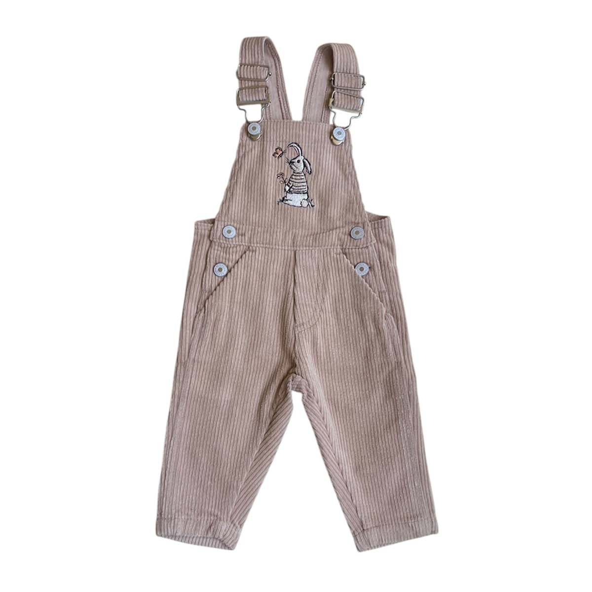 Bencer & Hazelnut Bunny Cord Overalls - Mushroom