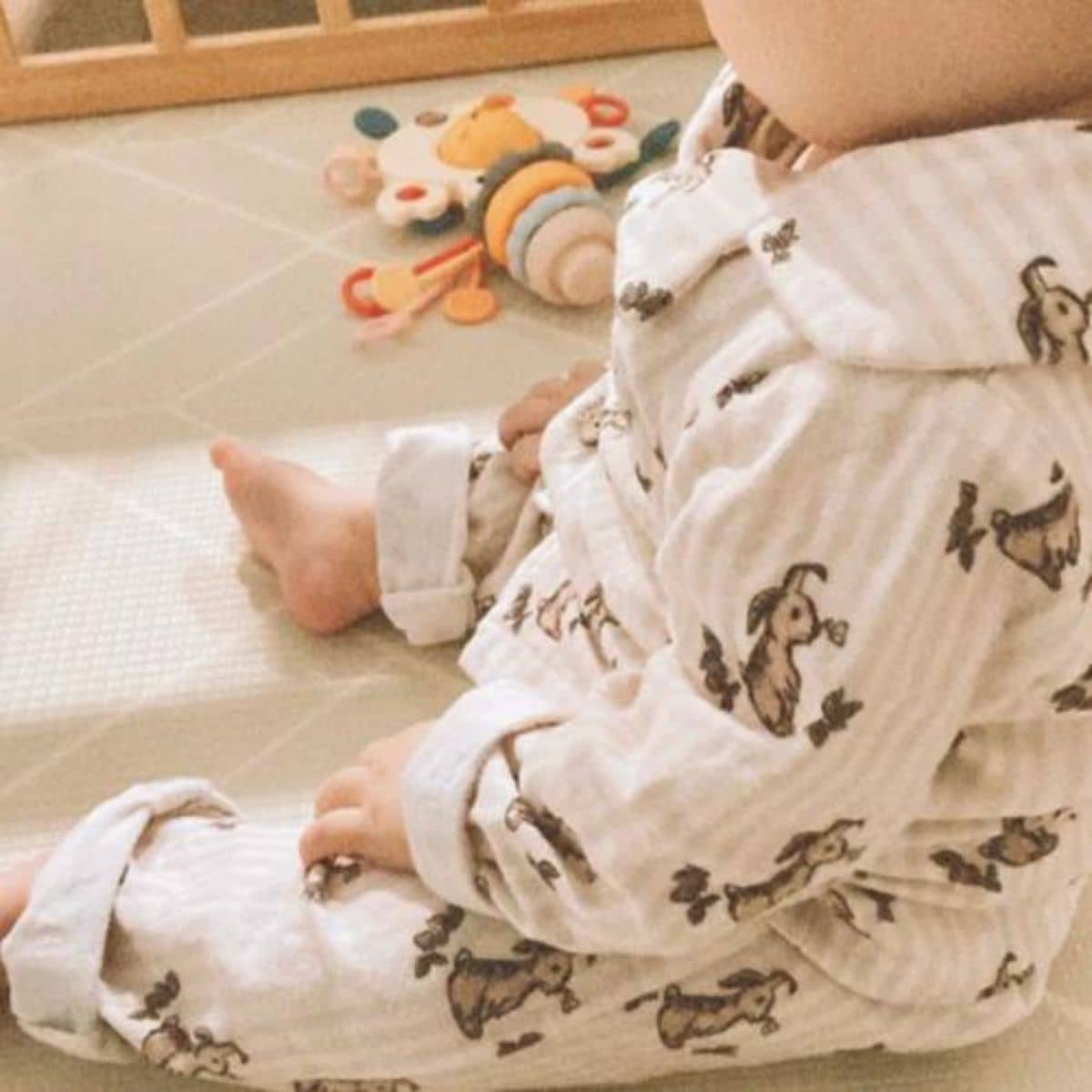 Bencer & Hazelnut Flannelette PJs - Stripe Bunny