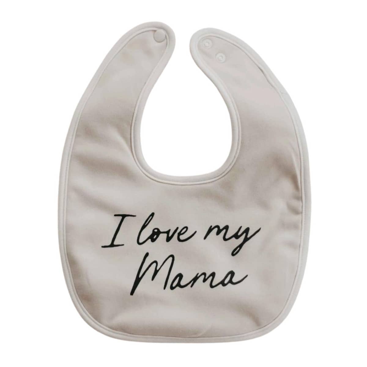 Bencer & Hazelnut Cotton Jersey Bib - I Love My Mama