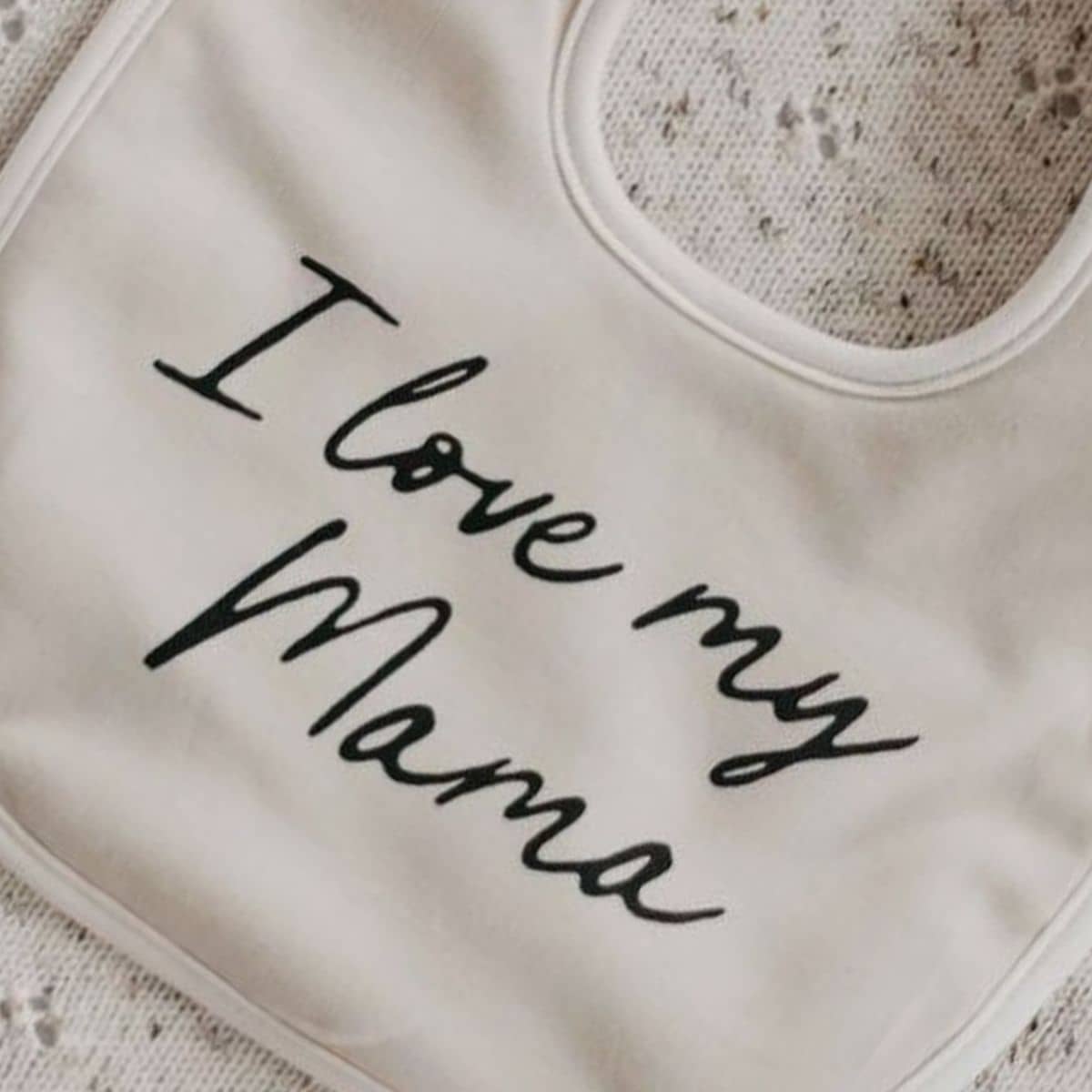 Bencer & Hazelnut Cotton Jersey Bib - I Love My Mama