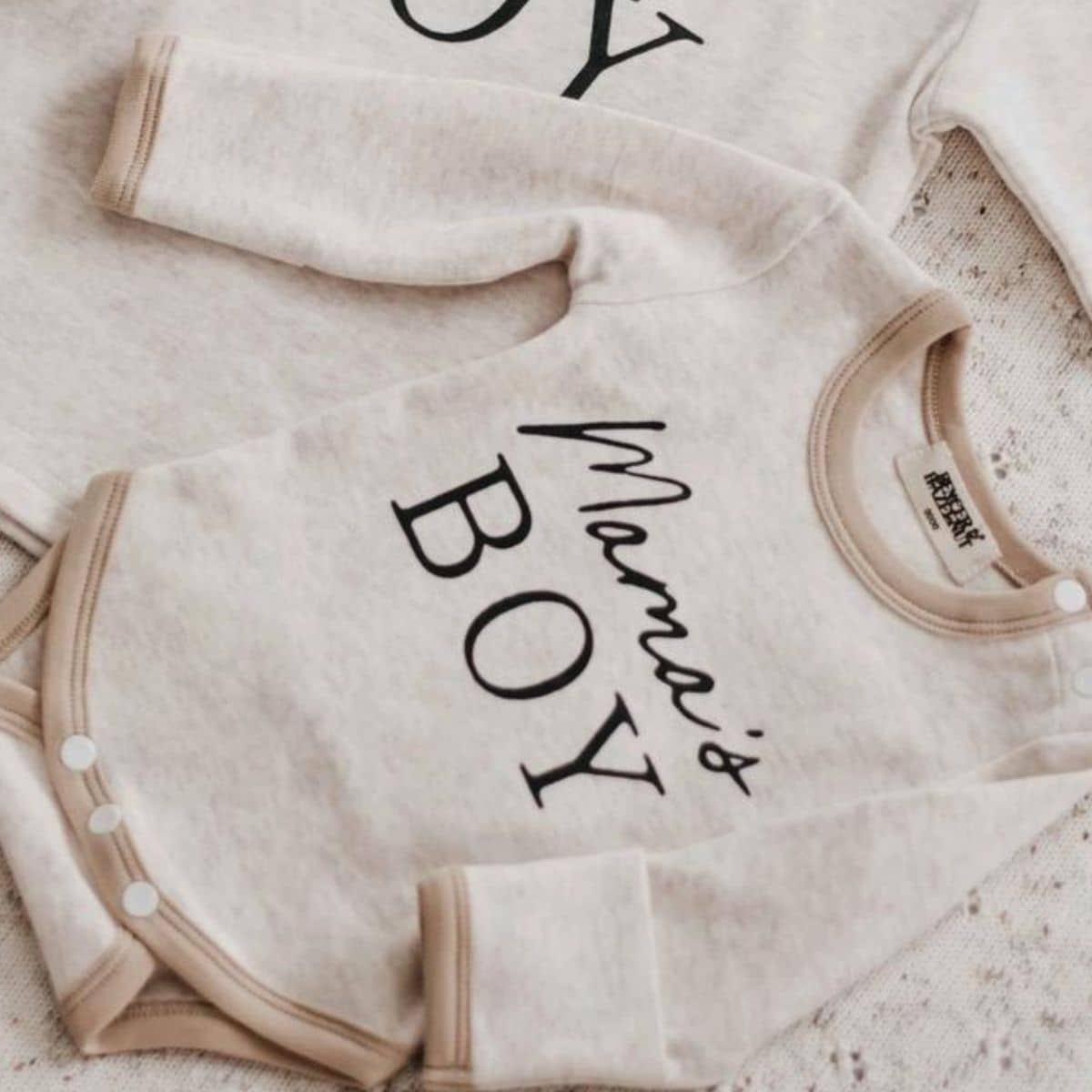 Bencer & Hazelnut Long Sleeve Bodysuit - Mama's Boy