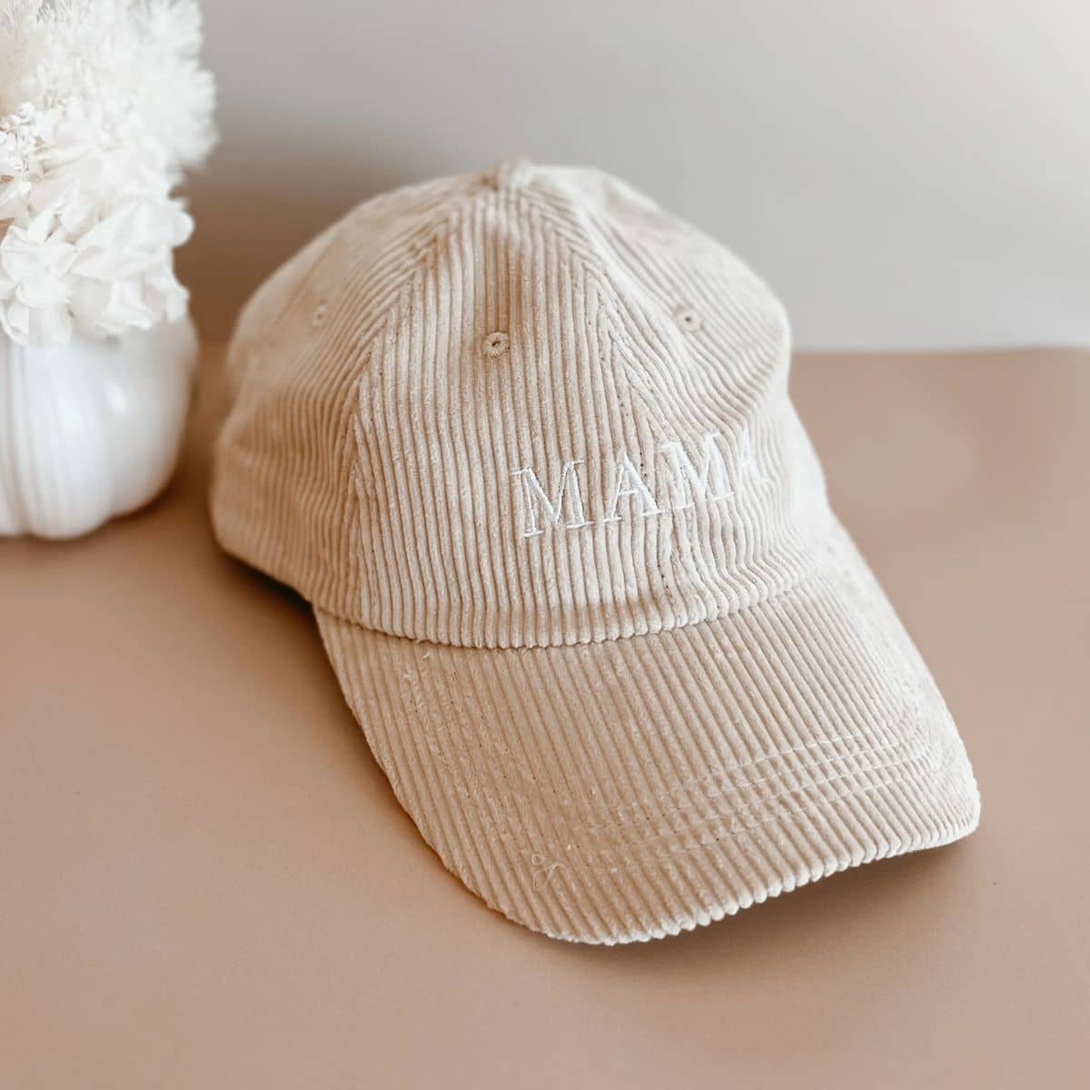 Blossom & Pear Corduroy Curve Brim Cap - Mama