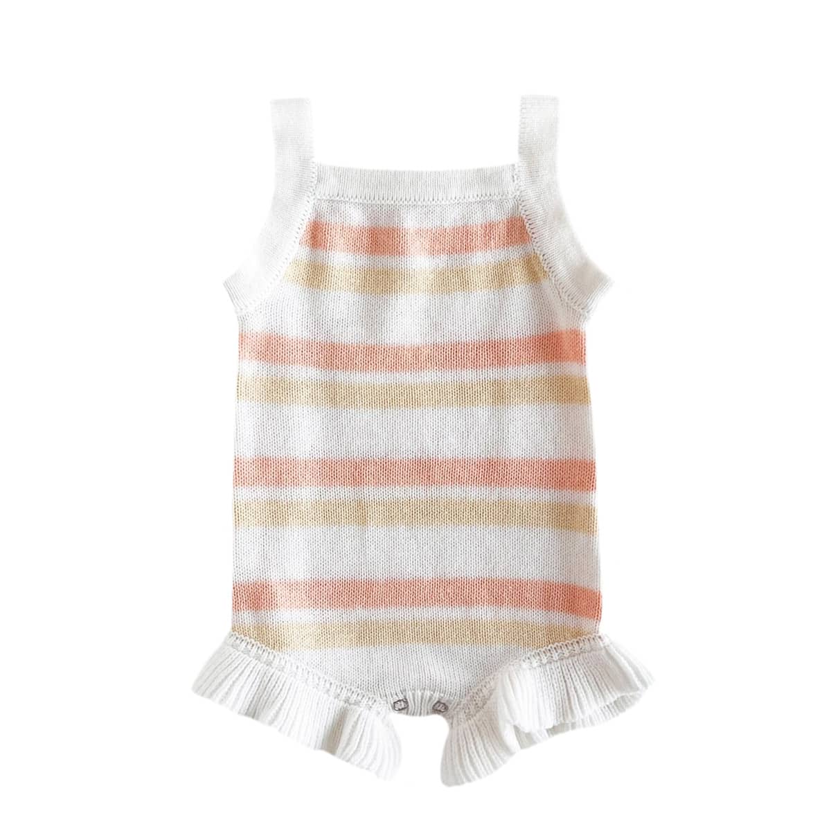 Blossom & Pear Knit Playsuit - Cotton Candy