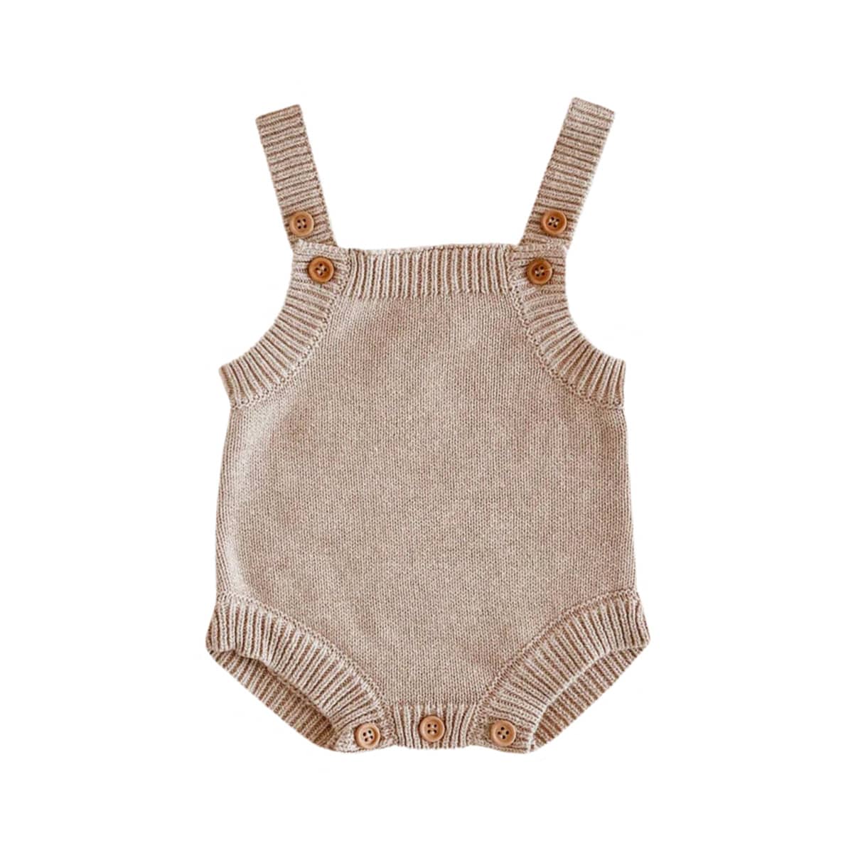 Blossom & Pear Singlet Mini Knit Romper - Fawn