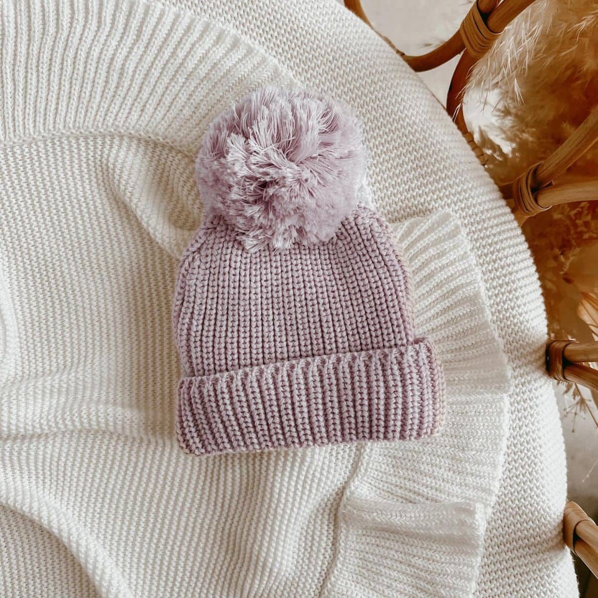 Blossom & Pear Mini Knit Beanie - Lavender