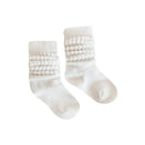 Blossom & Pear Scrunch Socks - Milk