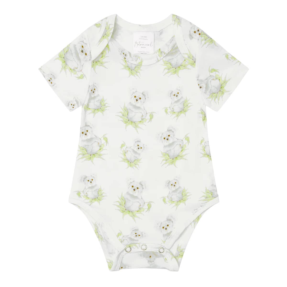 Botanical Baby Organic Short Sleeve Bodysuit - Koala