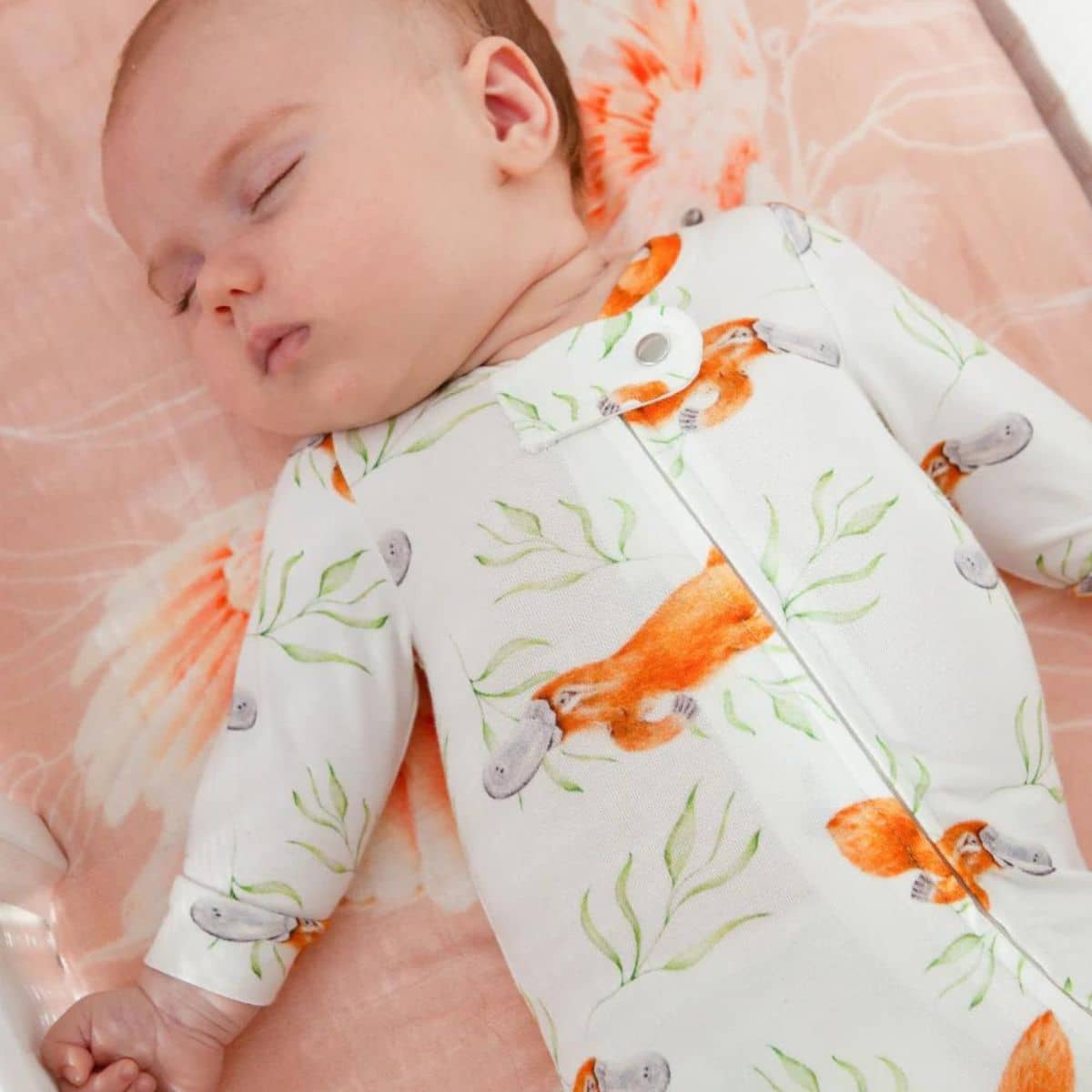 Botanical Baby Organic Zip Growsuit - Platypus