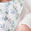 Botanical Baby Terry Cotton Bib - Soft Foliage