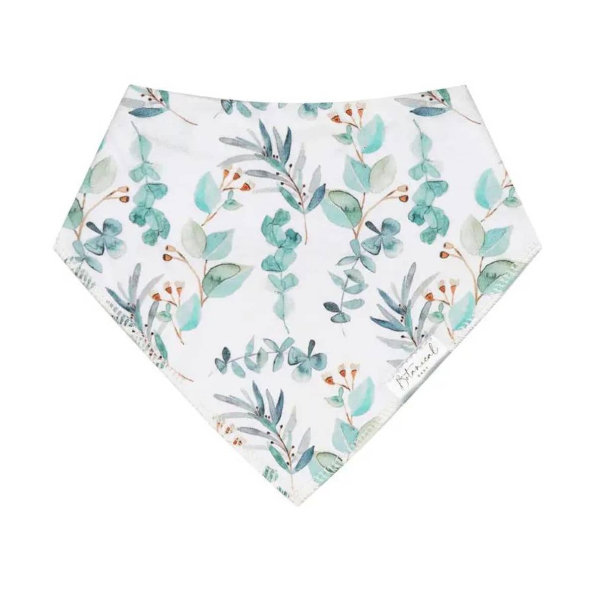 Botanical Baby Terry Cotton Bib - Soft Foliage