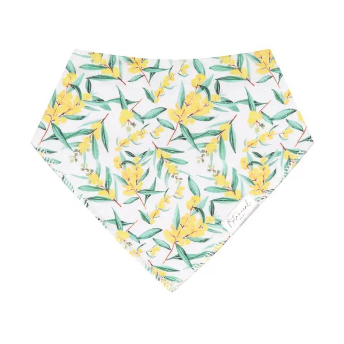 Botanical Baby Terry Cloth Bib - Wattle