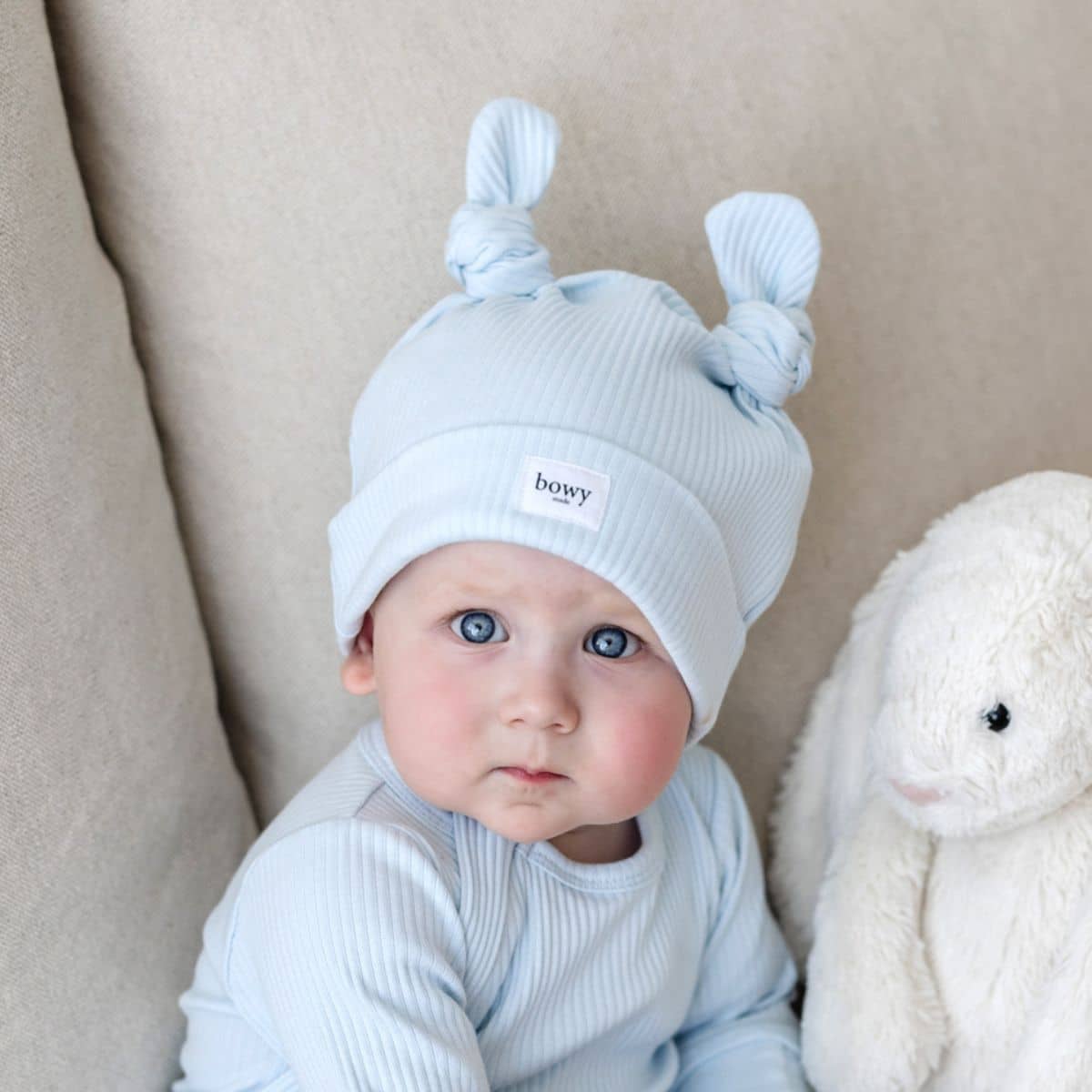 Bowy Made Double Knot Beanie - Powder Blue