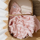 Bowy Made Muslin Bubble Blanket - Blush Pink