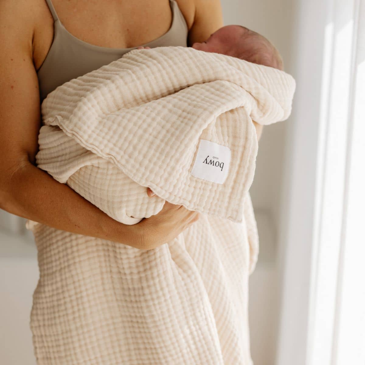 Bowy Made Muslin Bubble Blanket - Cream