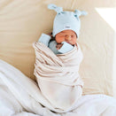 Bowy Made Ribbed Cotton Onesie - Powder Blue