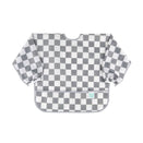 Bumkins Waterproof Sleeved Bib - Charcoal Check