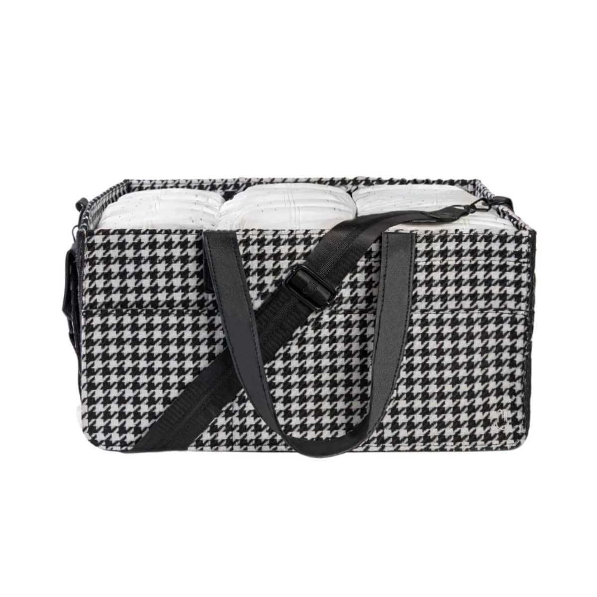 Bunnie Caddie Deluxe Nappy Organiser - Houndstooth Black