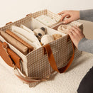 Bunnie Caddie Deluxe Nappy Organiser - Houndstooth Tan