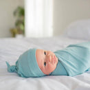 Copper Pearl Newborn Top Knot Hat - Sonny