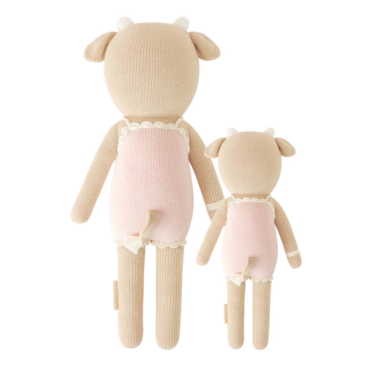 Cuddle + Kind Hand-Knit Doll - Ava the Cow (Powder Pink)